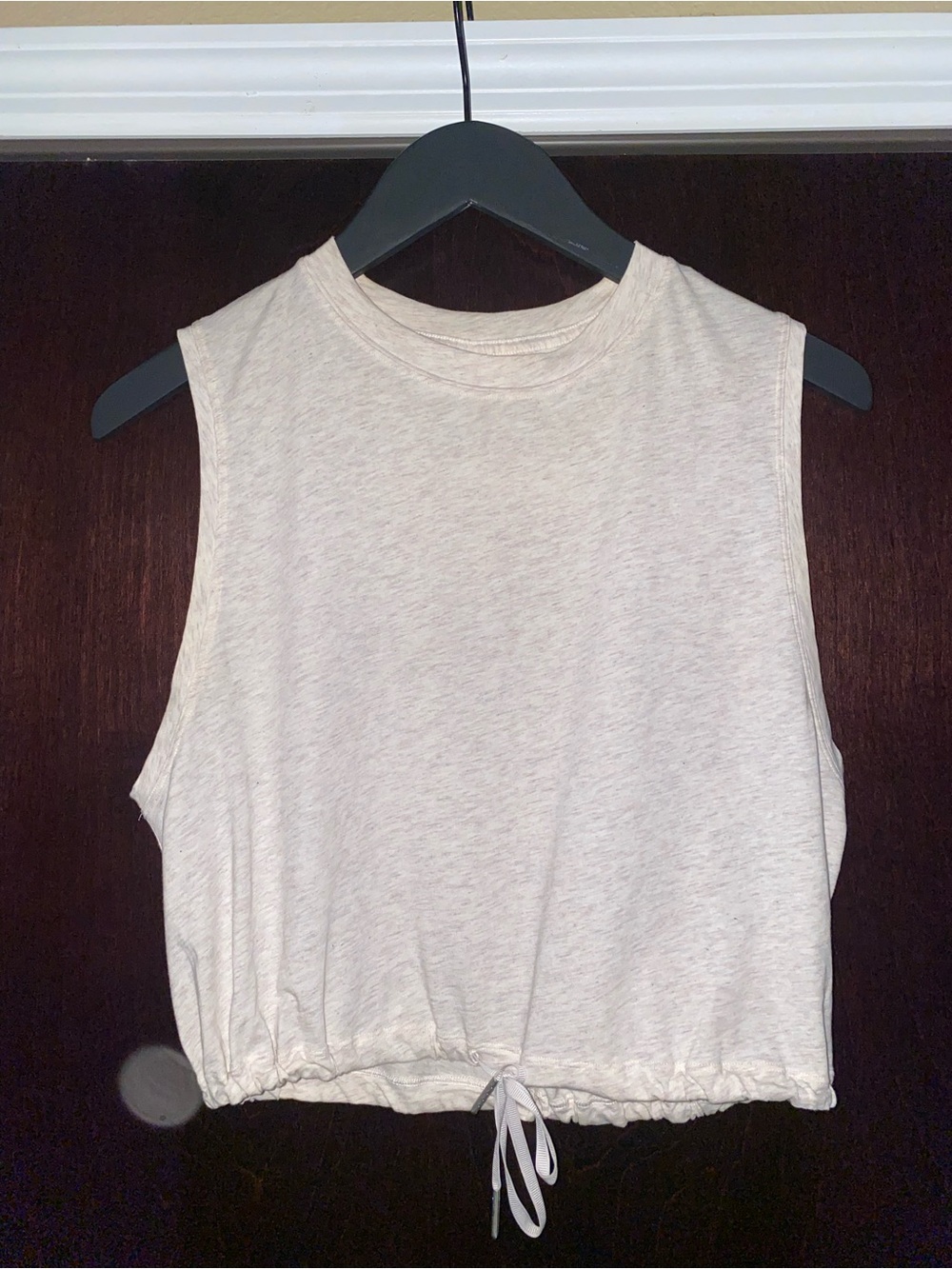 lululemon Sleeveless Cotton Drawstring Crop Tank Top